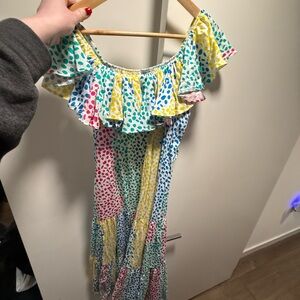 Paolita Blue and Yellow Polka Dot Dress